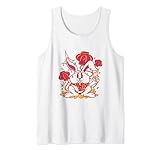 Adorable Chinese Rabbits Design - Bonita ilustración de conejitos Camiseta sin Mangas
