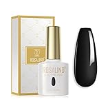 ROSALIND Esmaltes Semipermanentes Negro Colores 15ml Esmaltes Permanentes Para Uñas UV...