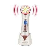 Facial Aparato Radiofrecuencia, 5 Modos de Terapia de luz LED, Antiarrugas,...