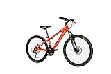 Moma Bikes , Bicicleta de montaña 24 MTB SHIMANO, aluminio, doble disco y suspensión