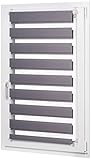 Amazon Basics - Estor enrollable de doble capa, 66 x 150 cm, Gris oscuro
