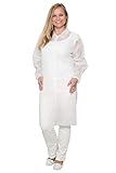 Bata desechable (10 unidades, talla XXXL (3XL) de fieltro de polipropileno, con 4 botones...
