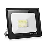 50W Proyector LED, Focos Impermeables IP66, Luz blanca fría de 6500k, Proyector Led Para...