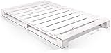 DydayaHome - Somier & Cama de palets Blancos - Somieres de pallets juveniles para colchon...