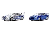 Jada Toys 253204004 Fast & Furious - 2 Coches de Juguete Nissan Skyline 2002, Escala 1:32,...