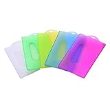 Toyvian 20 protectores de plástico para tarjetas de identificación, tarjetas de...