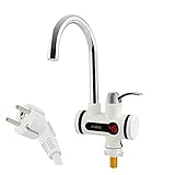 ATWFS Grifo eléctrico de 220 V con calentador de agua, 3000 W, indicador de temperatura...