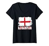 Mujer Leicester, Inglaterra, Reino Unido, bandera de Inglaterra, bandera de Leicester...