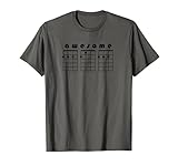 Hombre Impresionante Papá Ukulele Acordes Divertido Camiseta
