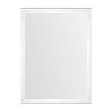 LOLAhome Espejo de Pared de Madera MDF nórdico de 56 x 76 cm para decoración (Blanco)