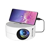 Mini proyector Compatible con 1080P, proyector de películas portátil, Altavoz estéreo...