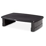 Amazon Basics - Soporte para monitor y portátil de altura ajustable con patas...