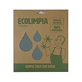 10XDIEZ Pack 4 paños bayeta ecolimpia Especial Cristales - Bayeta Limpia Cristales 100%...