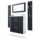 Vladon Mueble recibidor Malea, Mueble de Entrada Compuesto por 1 Zapatero Colgante, 1...