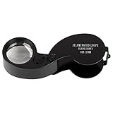 voctapat Lupa iluminada, Lupa de Bolsillo 40X para Lectura, Hebilla de Joyería de...