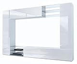 Vladon Mueble de salón Mirage, 2 Puertas, 2 Puertas abatibles y 6 Estantes de Cristal...
