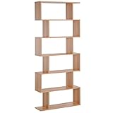 HOMCOM Estantería Librería con 6 Estantes para Comedor Salón Diseño Moderno Montaje de...