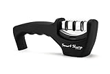 Lantana Smart Sharp - Afilador manual profesional para cuchillos de cocina - 3 pasos:...