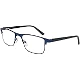 Mini Brille Elegantes Gafas Luz Azul sin Graduar con Lentes Rectangulares, Funda GRATIS,...
