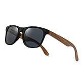 WOODONLY Gafas de sol polarizadas de madera retro - estilo de moda marco mate Regalos...