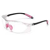 Amorays Gafas protectoras para ciclismo, lentes transparentes antivaho y arañazos, asas...