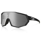 Queshark Gafas de Ciclismo Polarizadas Gafas de Sol Deportivas con Montura TR90 Gafas de...