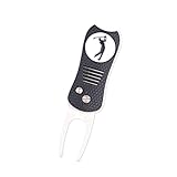 Herramienta de reparación de chuletas de golf - Herramienta de marcador plegable de golf...