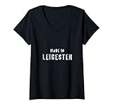 Mujer Fabricado en Leicester, Inglaterra, nacido en lugar de nacimiento Camiseta Cuello V