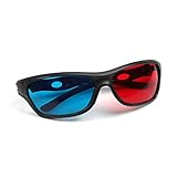 Othmro Gafas 3D de color rojo y azul, lente de resina con marco de plÃ¡stico negro, estilo...