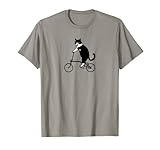 Bicicleta plegable plegable con gato Camiseta
