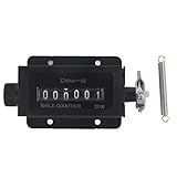 Contador Mecánico, Contador Manual de 6 Dígitos 0-999999 Número de Contador de Carrera...