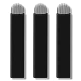 50pcs Negra Aguja Microblading Nano 0.18mm Agujas de tatuaje de cejas para pluma...