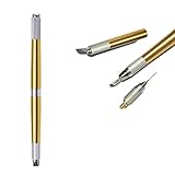 Pinkiou Pluma Microblading Pluma de tatuaje temporal 3 cabezas Color de cejas Suministros...