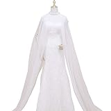 PRETYZOOM Boda Nupcial Capa Blanca Malla Pura Capa Nupcial Perla Borla Velo de Novia...