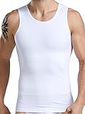 HANERDUN Camisa de Compresión sin Mangas de Los Hombres Body Shaper Chaleco Reductor...