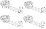 Penjel-Pack 4 Topes para Puertas con Retenedor Giratorio-Topes Puertas Transparente-Sujeta...