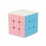 Aigidusansu Cubo de velocidad profesional de 3 x 3 x 3 cm, superficie rosa suave cubo...