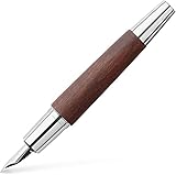 Faber Castell 148211 - Pluma estilográfica E-motion, con cuerpo en madera de peral,...