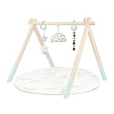 B. toys by Battat- Mat y Gimnasio para bebé de Madera, Multicolor (Branford Ltd....