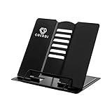 CS COSDDI Soporte de libro de metal plegable,Soporte de lectura ajustable,Soporte de...
