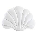 Aoguaro Almohada de conchas festoneadas con forma de concha marina, almohada decorativa de...
