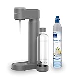 Philips Water GoZero Soda maker Lite ADD4901GR/10, gris, botella de agua de 1 L, cilindro...