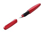Pelikan Twist Fiery Red, Pluma Estilográfica Ergonómica, para Diestros y Zurdos, para la...
