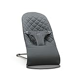BabyBjörn Hamaca Bliss, Bastidor gris oscuro, Algodón, Acolchado clásico, Antracita