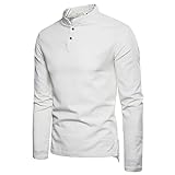 Mens Shirt Solid Color Buttons Stand-Up Collar Mens Shirt Breathable Simplicity Slim Fit...
