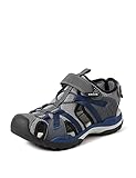 Geox J Borealis Boy B, Sandalias, Dk Grey Navy, 35 EU