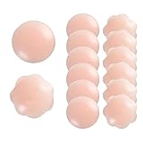 NITAIUN 6 Pares Pezoneras de Silicona Pezoneras Adhesivas Invisibles de Silicona Suave...