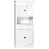 HOMCOM Alacena de Cocina Aparador de Comedor Mueble Auxiliar para Microondas con 4 Puertas...