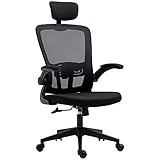 Vinsetto Silla de Oficina de Malla Ergonómica Silla Escritorio Giratoria con Altura...