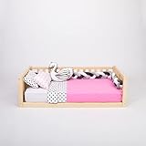 Sweet Home FROM WOOD Cama de Suelo para niños, Cama de Madera 90x190, Cama Montessori...